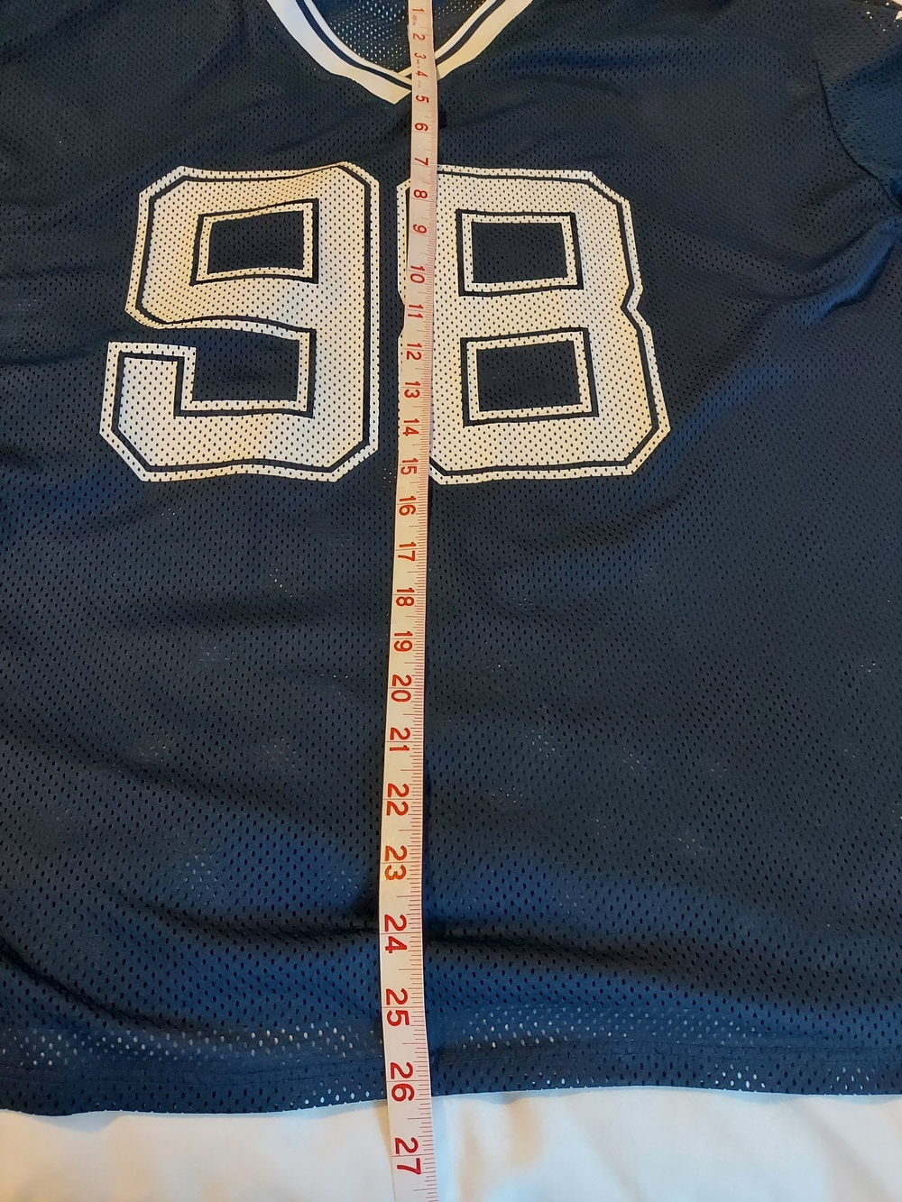 Frankee & Skylarr Navy Blue Mesh Football Jersey 98 Y2K Vibe 2X - Picture 6 of 9